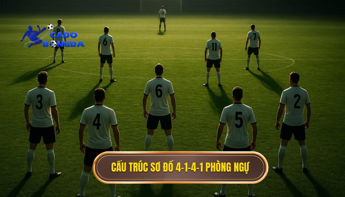 Bản chất và cấu trúc của sơ đồ 4-1-4-1 trong lối chơi phòng ngự