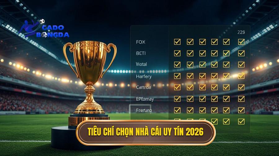 Top nhà cái cá cược bóng đá uy tín 2026: Đánh giá chi tiết và xu hướng thị trường 2 2. Tiêu chí chọn nhà cái uy tín 2026